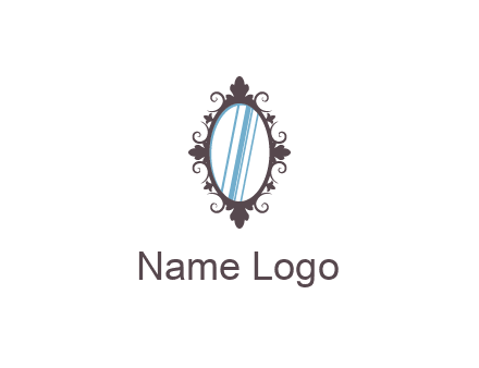 ellipse retro mirror logo