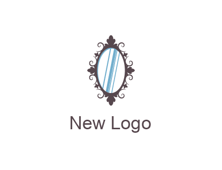 ellipse retro mirror logo