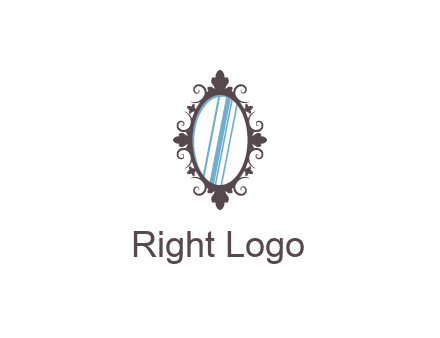 ellipse retro mirror logo