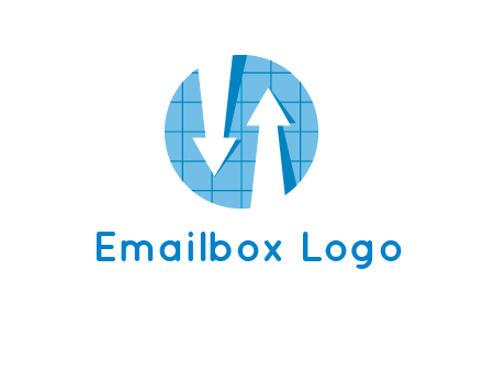 arrows inside circle with graph logo