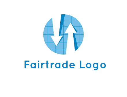 arrows inside circle with graph logo