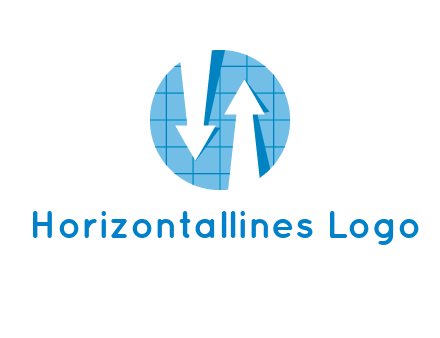 arrows inside circle with graph logo