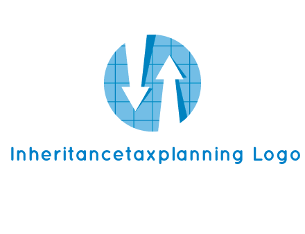 arrows inside circle with graph logo