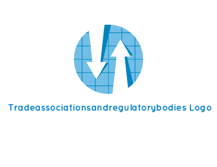 arrows inside circle with graph logo