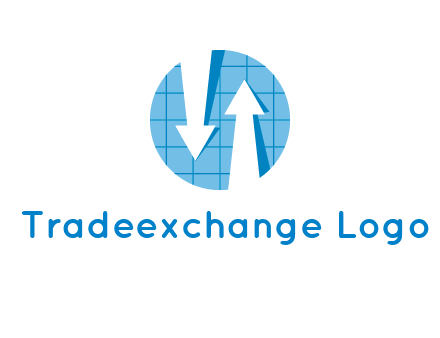 arrows inside circle with graph logo