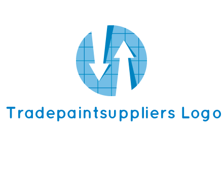arrows inside circle with graph logo