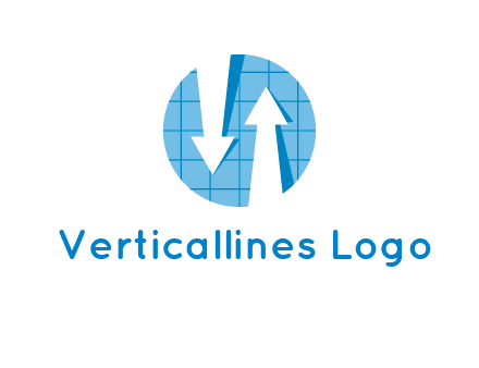 arrows inside circle with graph logo