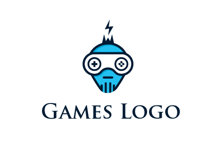gaming robot face logo