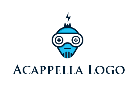 gaming robot face logo