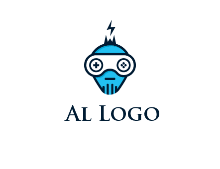 gaming robot face logo