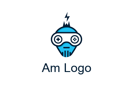 gaming robot face logo