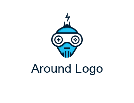gaming robot face logo