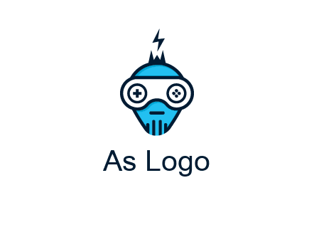 gaming robot face logo
