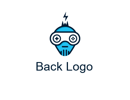 gaming robot face logo