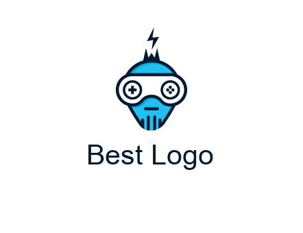 gaming robot face logo