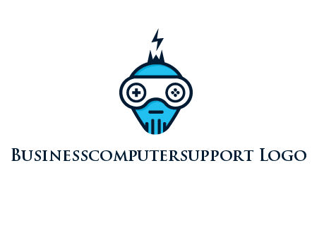 gaming robot face logo