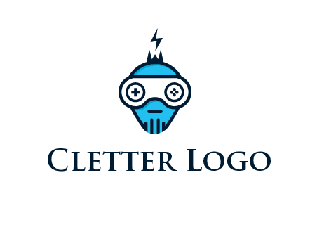 gaming robot face logo