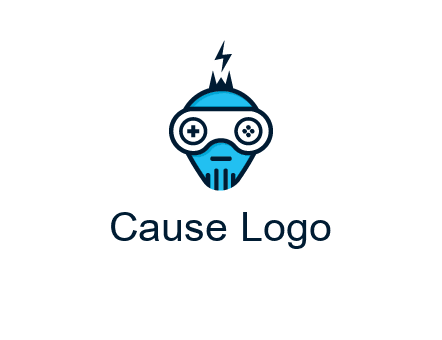 gaming robot face logo