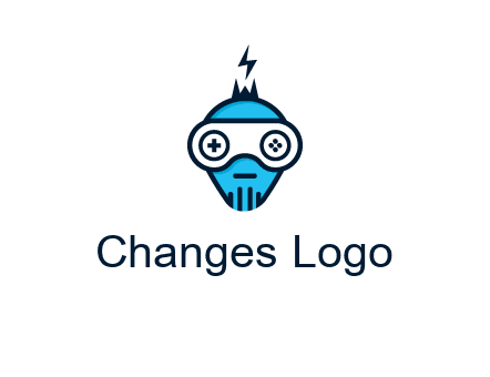 gaming robot face logo