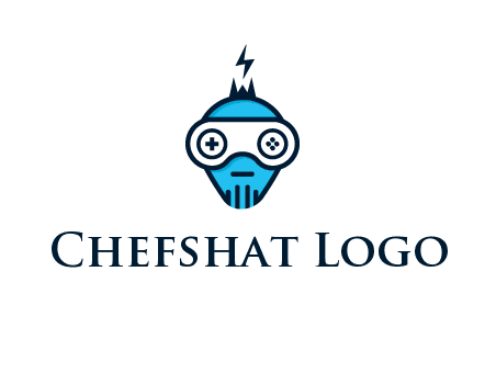 gaming robot face logo