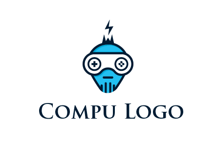 gaming robot face logo