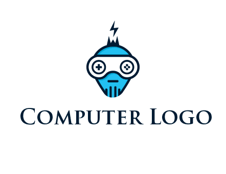 gaming robot face logo