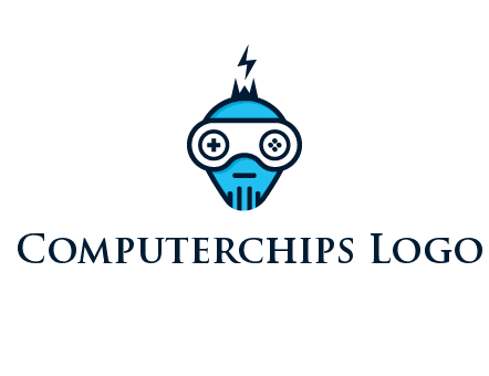 gaming robot face logo