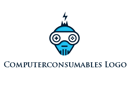 gaming robot face logo