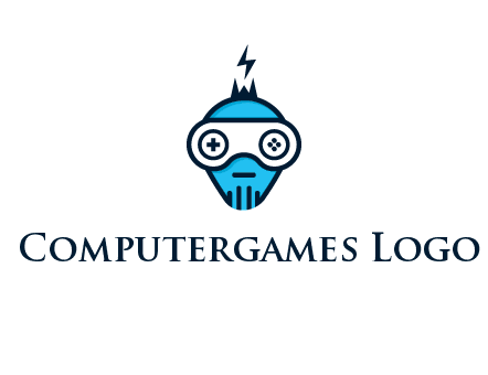 gaming robot face logo