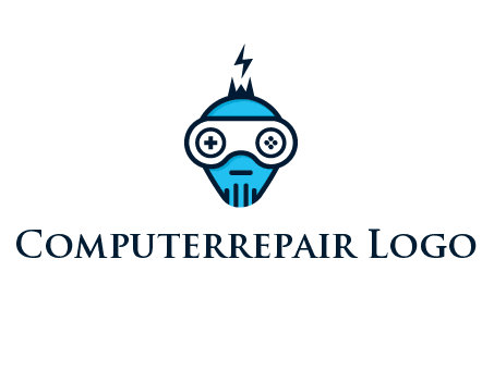 gaming robot face logo