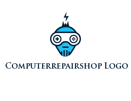 gaming robot face logo