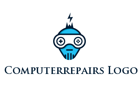 gaming robot face logo