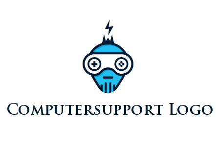 gaming robot face logo