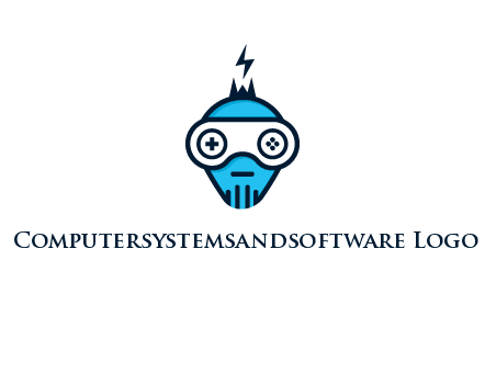 gaming robot face logo