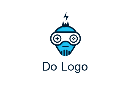gaming robot face logo