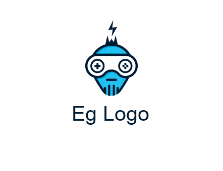 gaming robot face logo