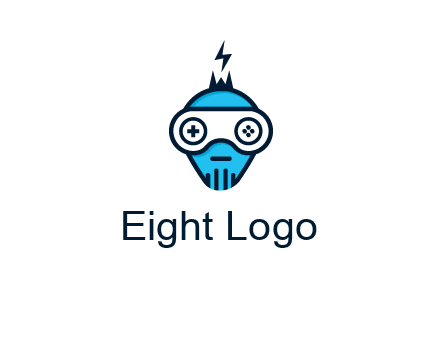 gaming robot face logo