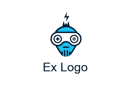 gaming robot face logo