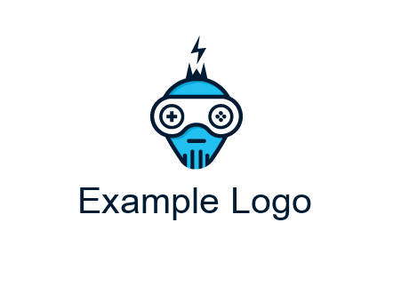 gaming robot face logo
