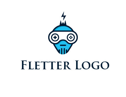 gaming robot face logo