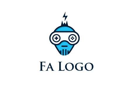 gaming robot face logo