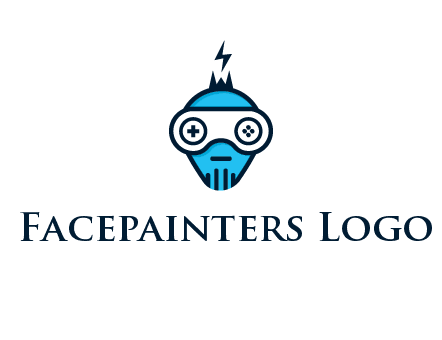 gaming robot face logo