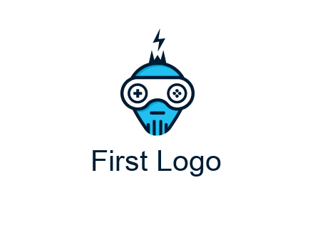 gaming robot face logo