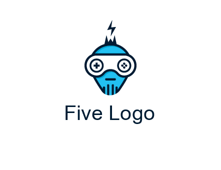gaming robot face logo
