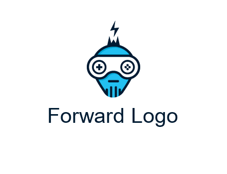 gaming robot face logo