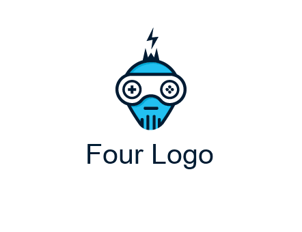 gaming robot face logo