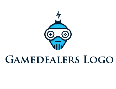 gaming robot face logo