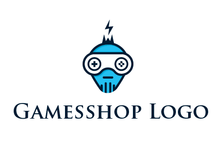 gaming robot face logo