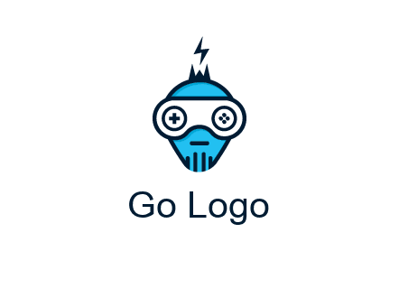 gaming robot face logo