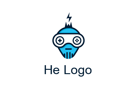 gaming robot face logo
